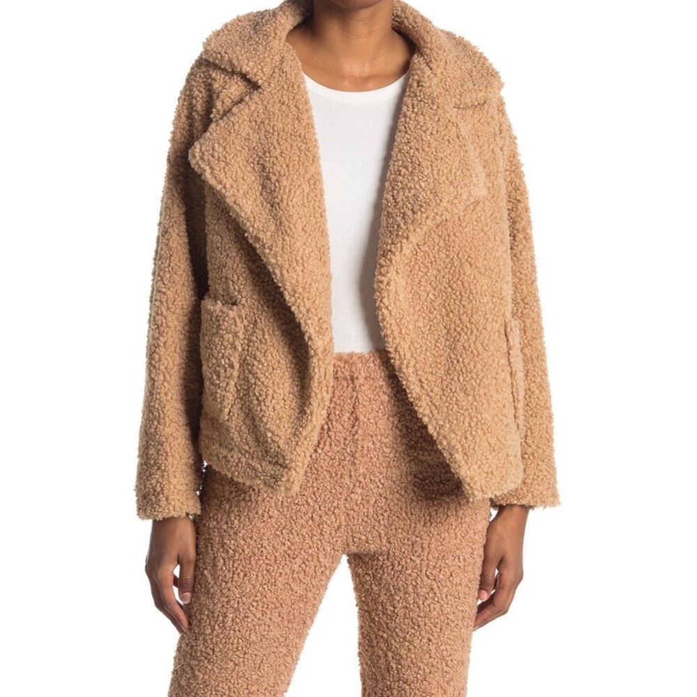 Lush Teddy Collared Jacket with Pockets M